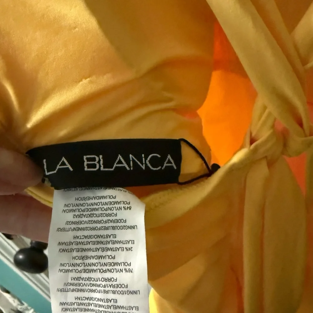 La Blanca One Piece Swimsuit in Pineapple Yellow - BNWT - Size 8 - Picture 7 of 12